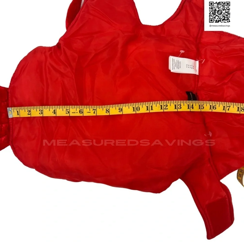 Medium Red Plush Pet Lobster Crab Costume - NWOT